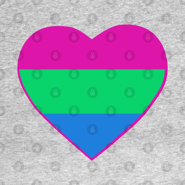 Pride Flag Heart Polysexual by VanumChan